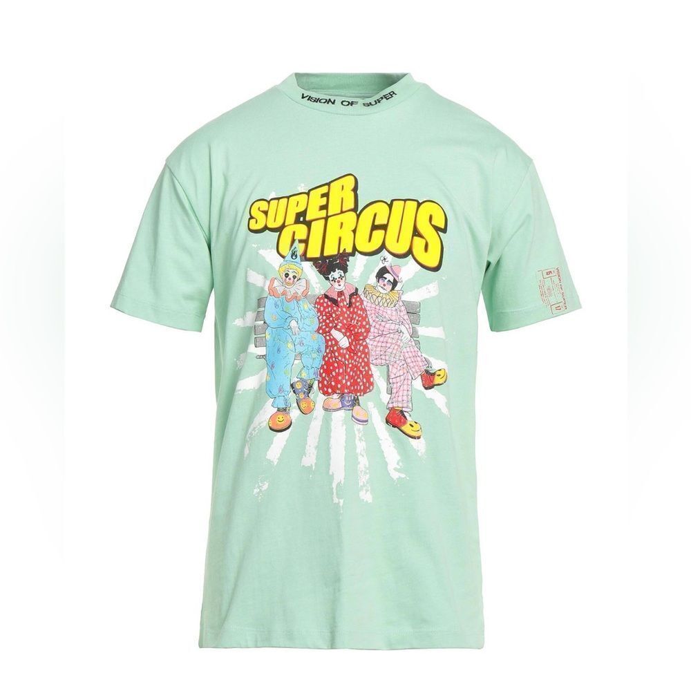 Vision Of Super Men’s Crew Neck Clowns Jersey Short Sleeve T-shirt S